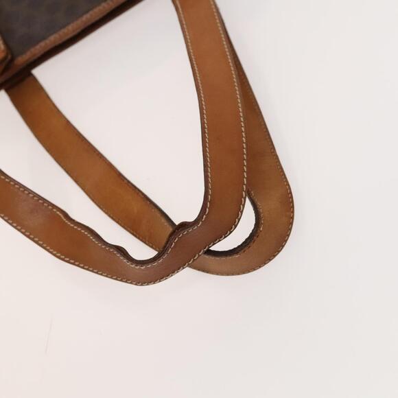 CELINE Macadam Canvas Tote Bag Pvc Leather Brown - Picture 7 of 13